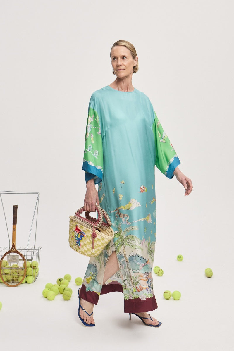 slim fit dress slacks Alemais Surrealist Ramie Shirtdress– Gallery Couture main image 0