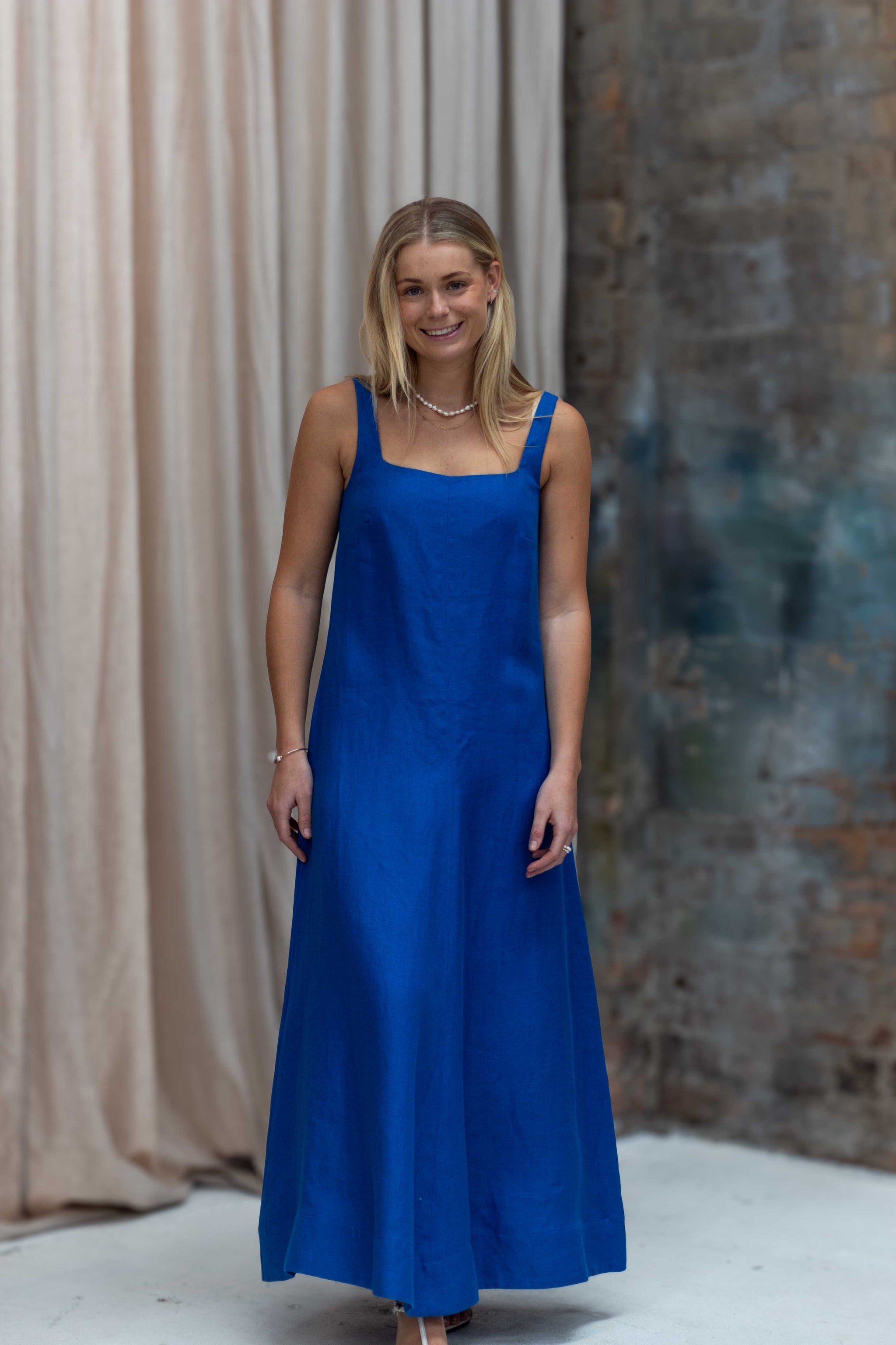 bondi born blue dress BONDI BORN | Como Waterfall Mini Dress - Sky Blue