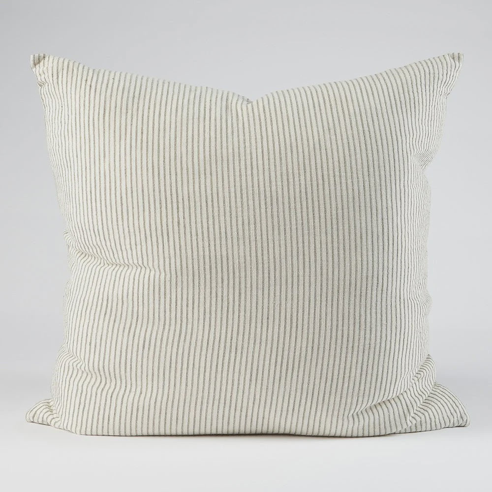 Eadie Lifestyle Marina Cushion | White/Pistachio Stripe – Harry and Kit