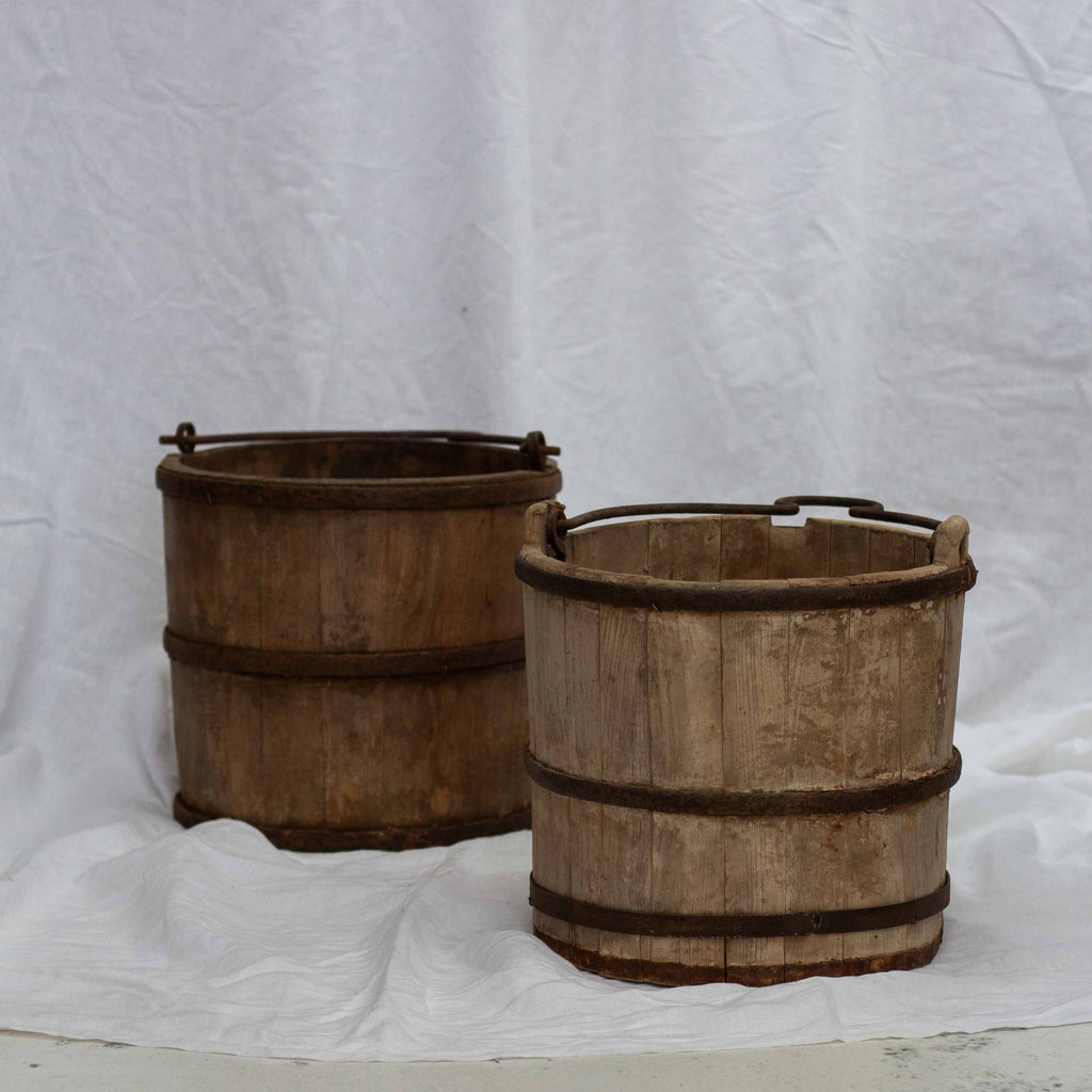 Traditional Bucket Vintage Chinese Bucket with Metal Detail – Harry and Kit